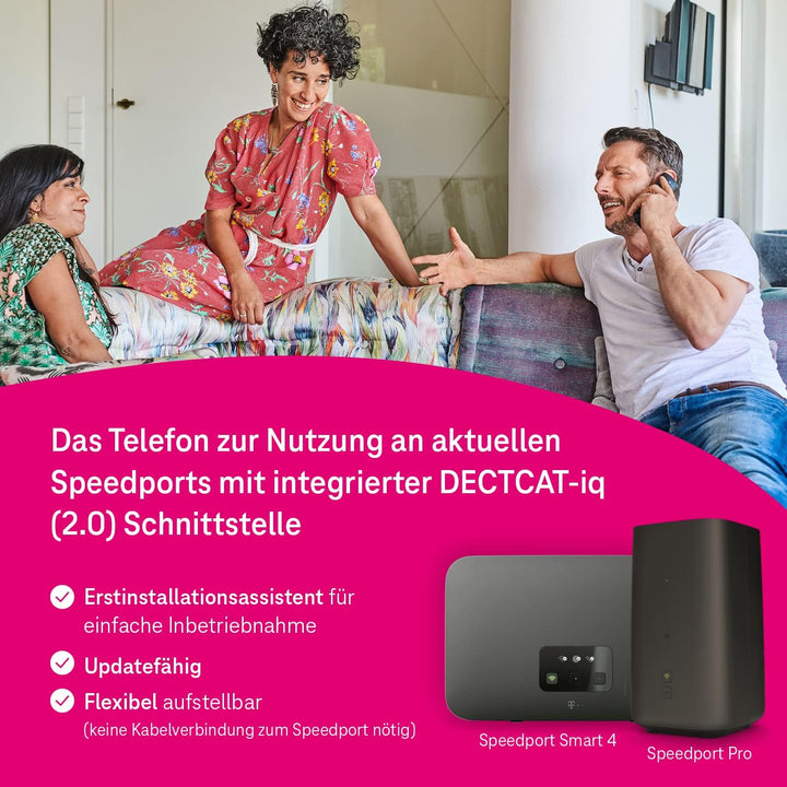 Telekom Festnetztelefon Speedphone 12 in Weiss schnurlos | Zur Nutzung an aktuellen Routern mit inte