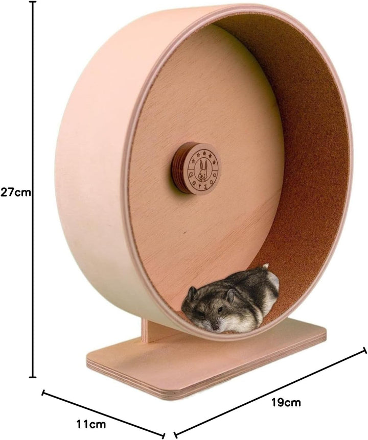 Getzoo Ø 27 cm Korklaufrad (Ø 25,4 cm Innen) mit Korkeinlage I Für Zwerghamster & Farbmäuse I Hochwe