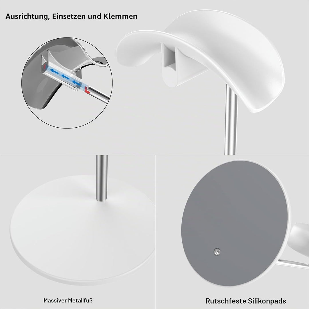 Kopfhörer Ständer, Headset Halterung Halter Tisch mit Aluminium Basis, kompatibel mit AirPods Max, S