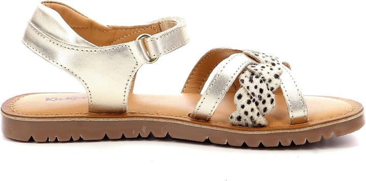 Kickers Bettyl Sandalen/Sandaletten Madchen Rosa Sandalen/Sandaletten Shoes 32 EU Gold Pony, 32 EU G