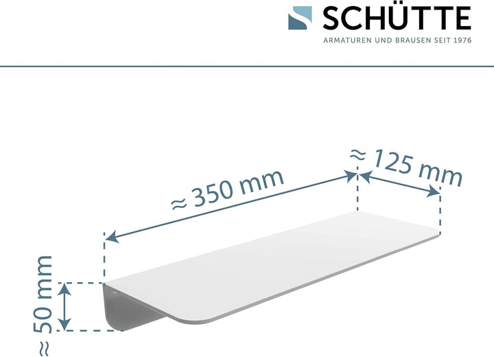 SCHÜTTE 10500 Duschablage selbstklebend Duschregal ohne Bohren Badregal Weiss Badablage zum Kleben W