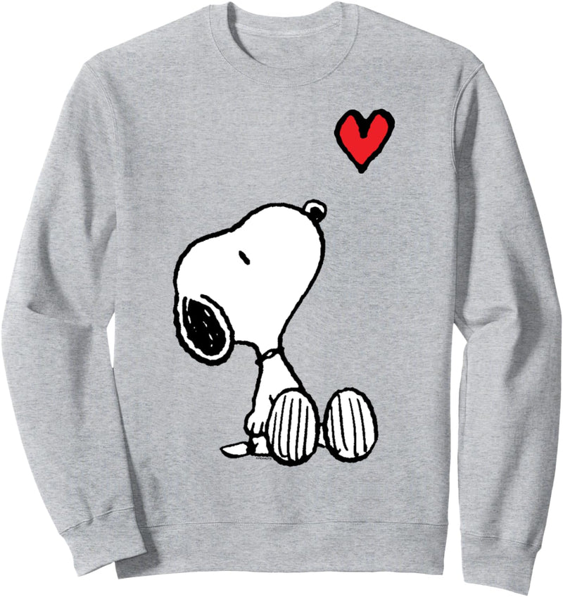 Peanuts Herz sitzend Snoopy Langarm Sweatshirt