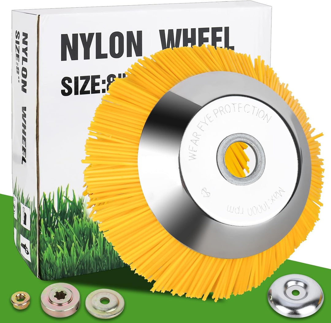 XTDMJ Unkrautbürste Nylonbürste, 200 mm x 25,4 mm Nylon UnkrautbüRstenkopf, Nylon Rasenmäher Bürste