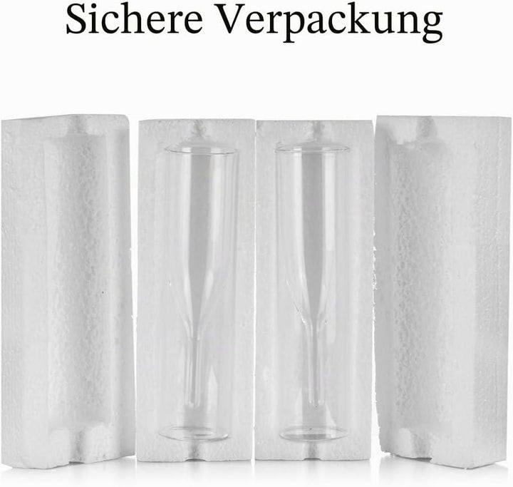 Sziqiqi Massive Doppelwandige Champagnerglas Kristallgläser, Classics Tulip Goblet Stemless Clear Gl