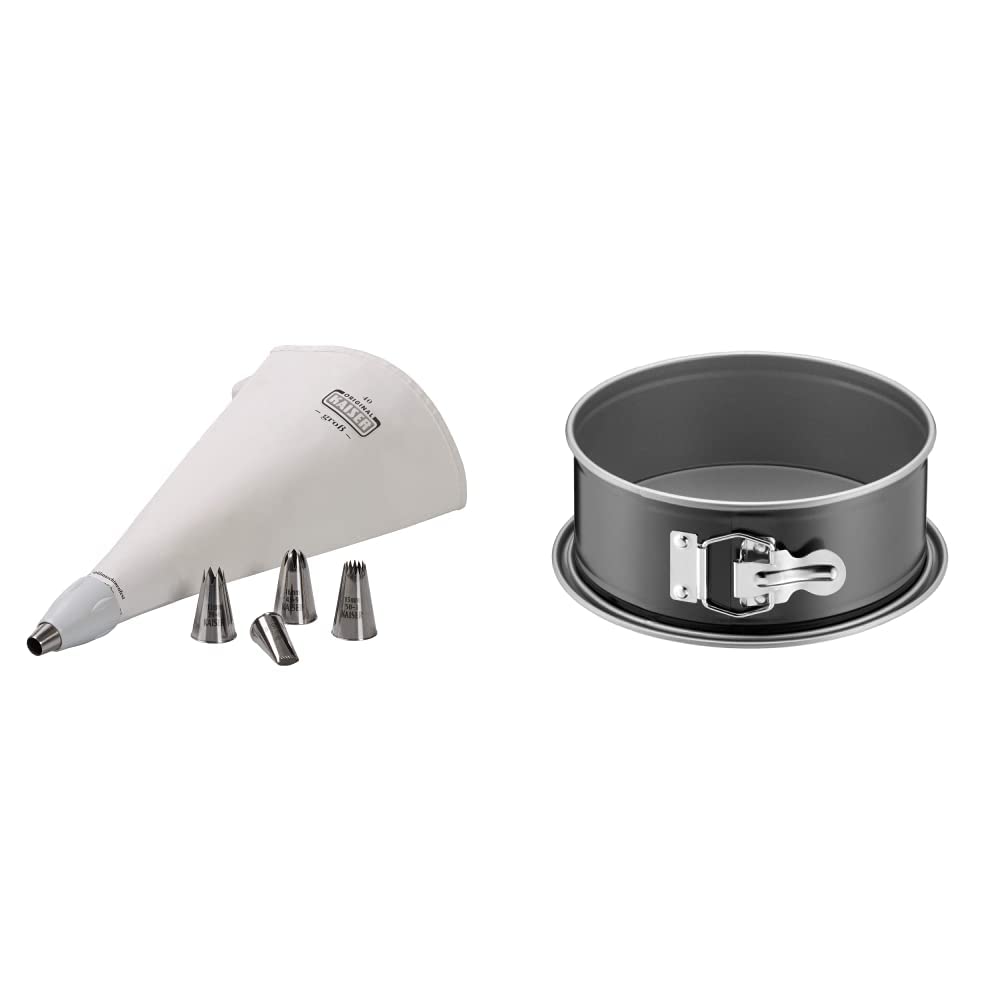 Original Kaiser La Forme Plus Spritzbeutel Set 7-teilig, Weiss/Silber, 1 - Pack & Inspiration Mini S