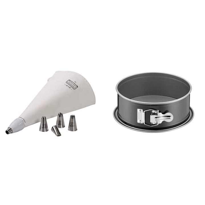Original Kaiser La Forme Plus Spritzbeutel Set 7-teilig, Weiss/Silber, 1 - Pack & Inspiration Mini S