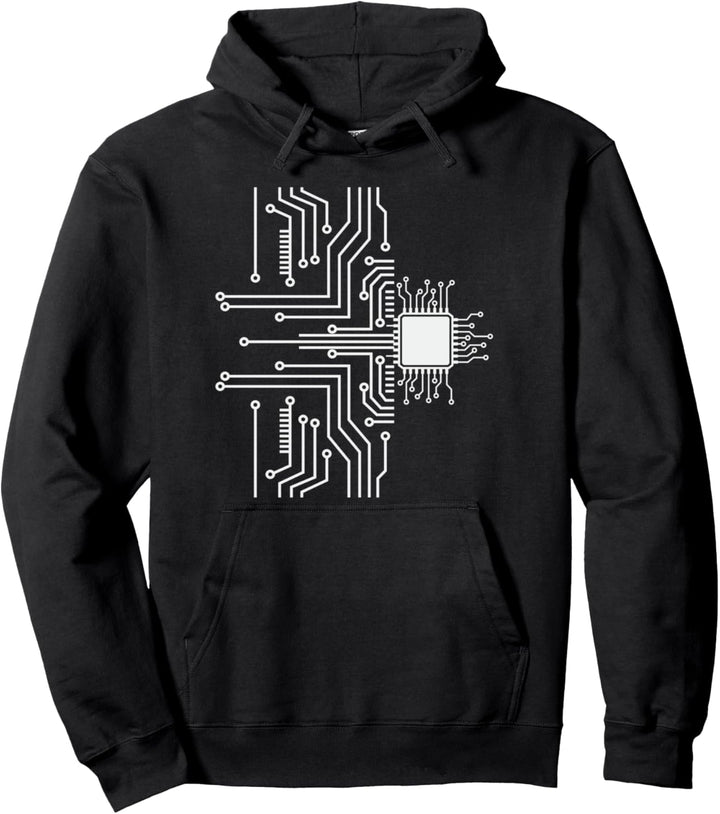CPU Platine Computer Leiterbahnen Informatiker Informatik Pullover Hoodie