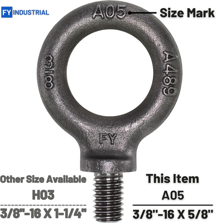 2 Pcs Lifting Shoulder Eye bolt 3/8"