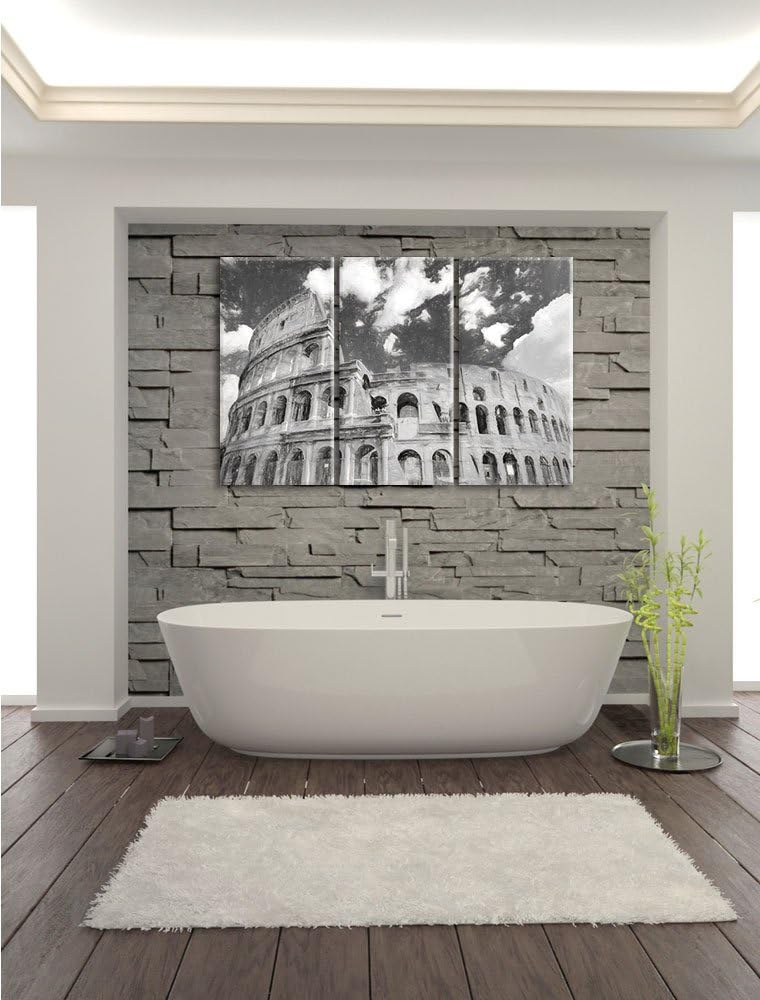 Pixxprint Colosseum als Leinwandbild/Grösse: 3 Teilig (120x80) cm/Wandbild/Kunstdruck/fertig bespann