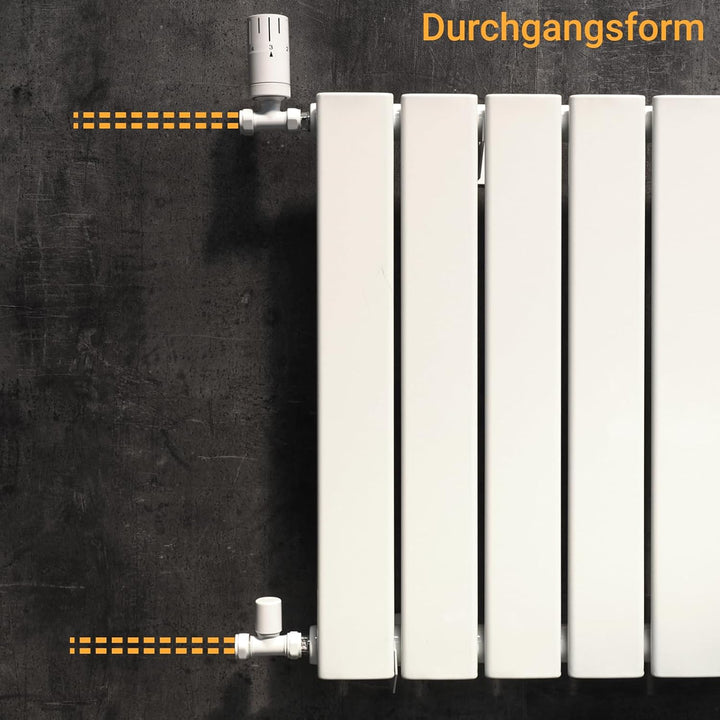 WITEN&amp;NOCK Badheizkörper 1600x 500 mm 654Watt Designheizkörper Heizkörper Seitenanschluss Nabenabsta