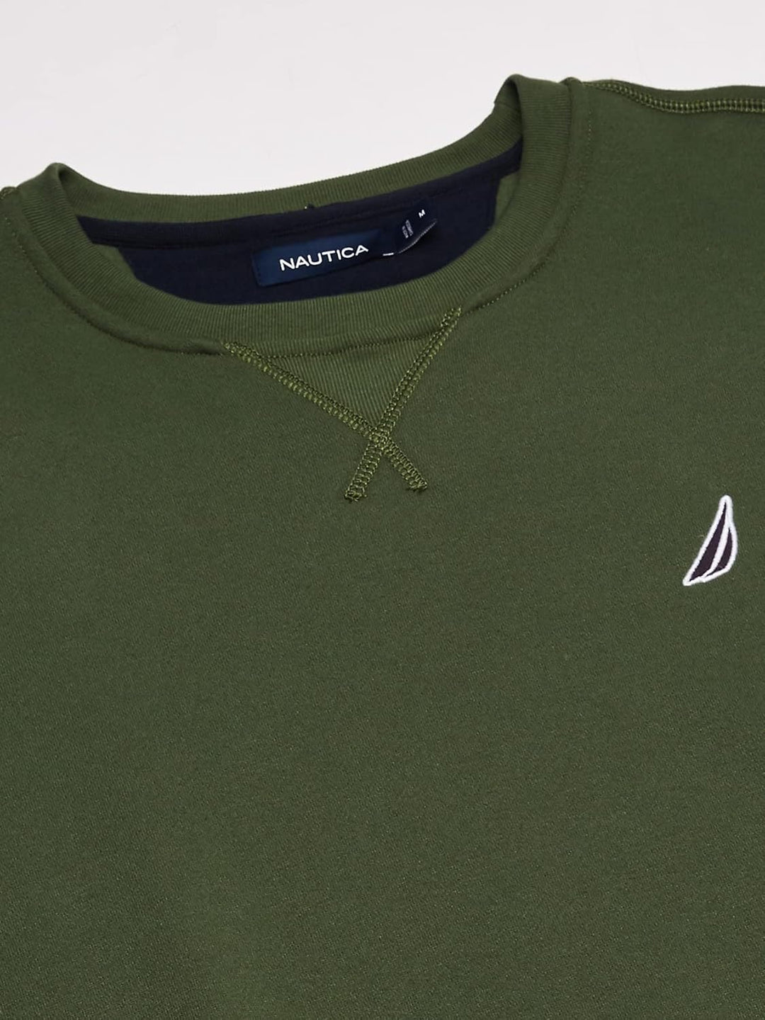 Nautica Herren Basic Crew Neck Fleece Sweatshirt, Kiefernwald