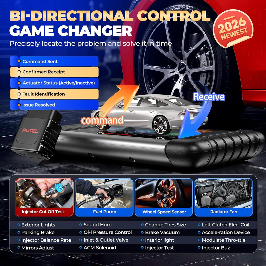 Autel MX808S-TS OBD2 Diagnosegerät: 2026 Neuestes TPMS Programmiergerät, Gleich wie MaxiCOM MK808S-T