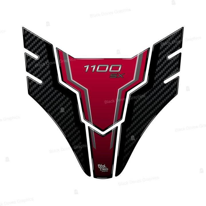 Harzbeschichtete 3D-Aufkleber kompatibel mit KAWASAKI Ninja 1100 SX 2025 Metallic Matte Graphenestee