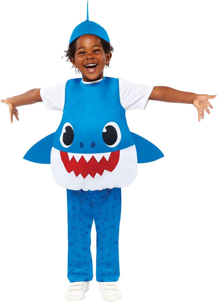 Amscan - Kinderkostüm Daddy Shark, Hai, Baby Shark, Karneval, Fasching, Mottoparty 2-3 Jahre, 2-3 Ja