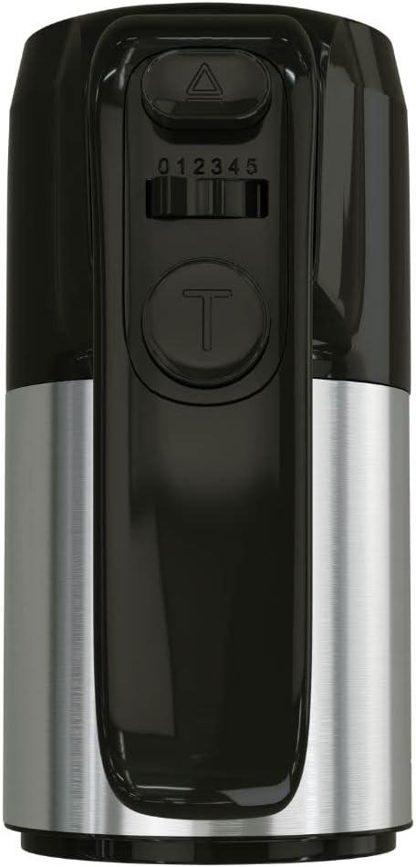 TESLA MX301BX Stabmixer (300 W, 5 Geschwindigkeiten, Turbofunktion, 2 Stäbe, 2 Haken), Rostschwarz