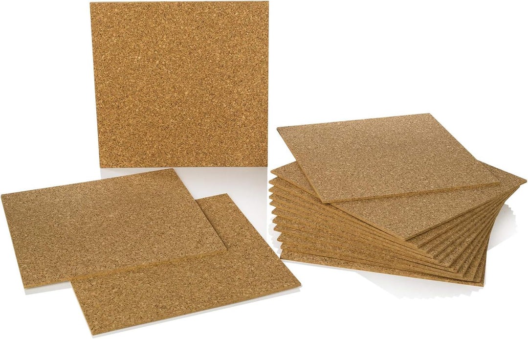 NURADA - Pinnwand Kork - Korkplatten für die Wand 300x300x4mm (15 Stück) - Korkplatte, Korkplatten,