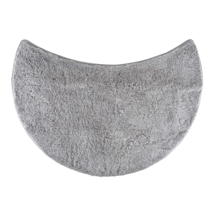 fluffy® Badteppich für Rundduschen aus Mikrofaser mit Rutschfester Unterseite (Sichel | Duschradius