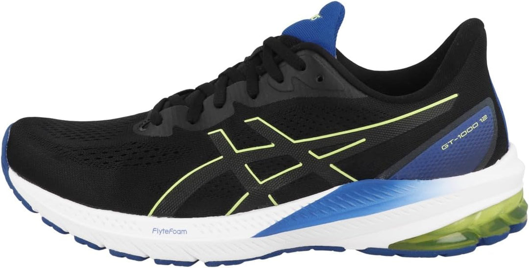 ASICS GT 1000 12 Mann Laufschuhe Blau Orange, Black Glow Yellow