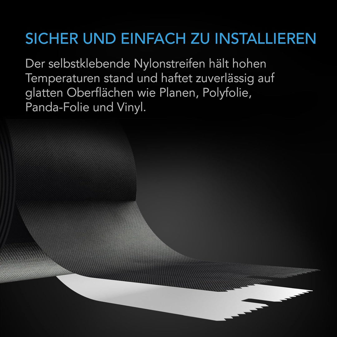 AC Infinity Peel & Stick Reissverschluss 2-Pack, 2,13 m × 7,6 cm, extra stabiler Staubschutz, doppel