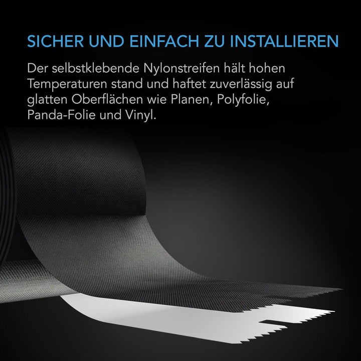 AC Infinity Peel & Stick Reissverschluss 2-Pack, 2,13 m × 7,6 cm, extra stabiler Staubschutz, doppel