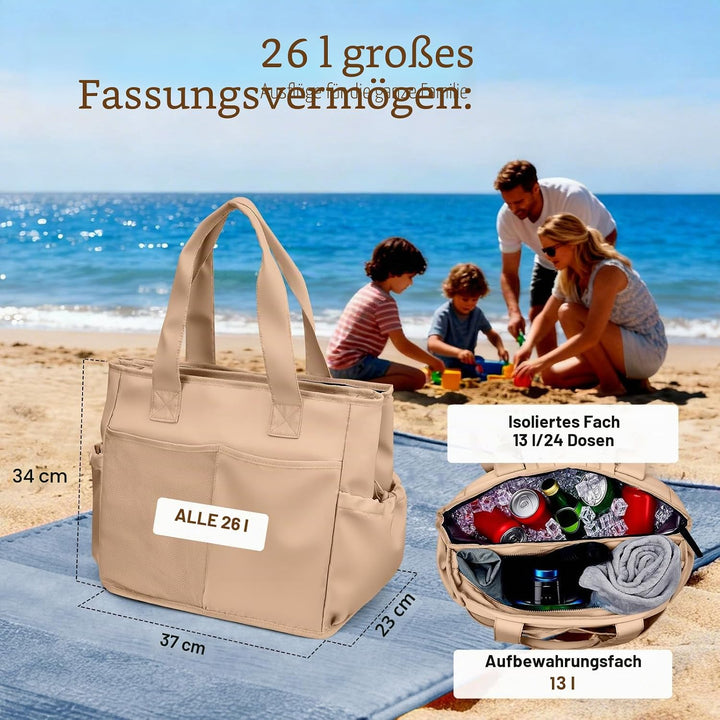 Odoland Kühltasche Faltbar, Thermotasche 12-Stunden-Kühlung, Isoliertasche Auslaufsicher Einkaufstas