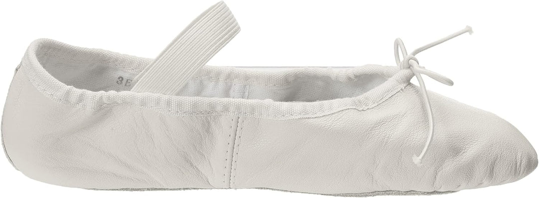 Bloch Dance Girl's Dansoft Full Sole Leather Ballet Slipper/Shoe, White, 7.5 X-Narrow Toddler