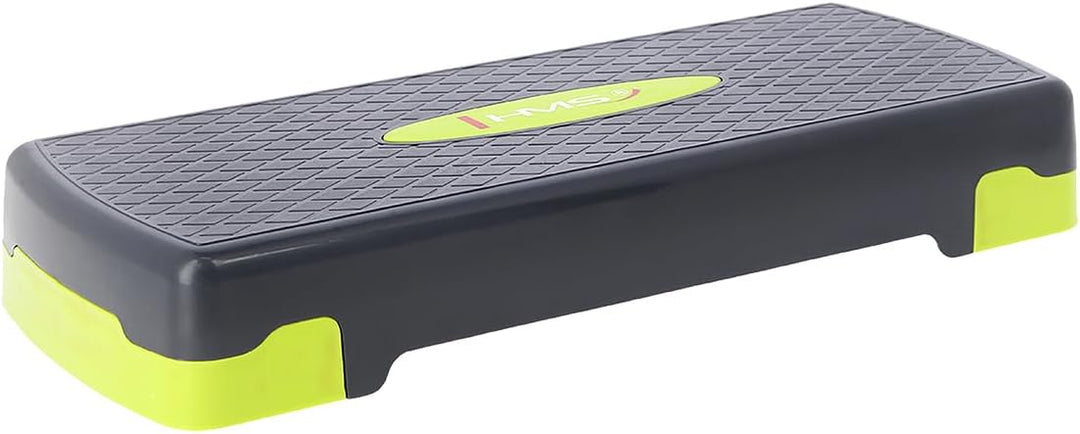 HMS Steppbrett Crossfit Fitness Stepper 3-Stufen Stepper Step-Bench - Grün-grau - AS002 - Länge 67 c