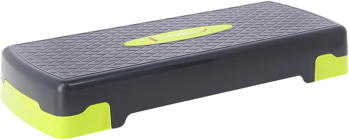 HMS Steppbrett Crossfit Fitness Stepper 3-Stufen Stepper Step-Bench - Grün-grau - AS002 - Länge 67 c