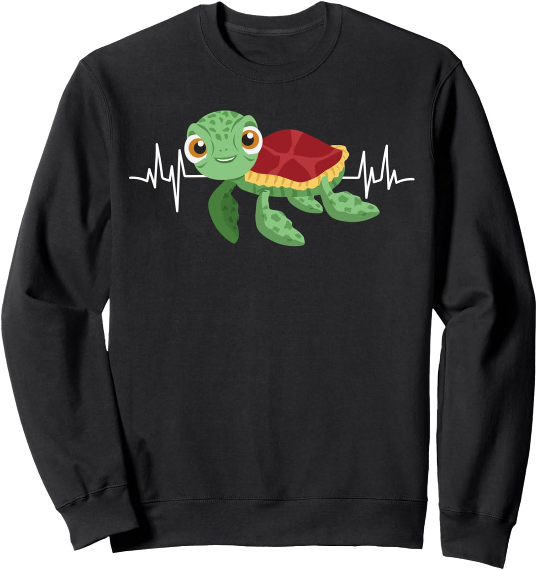 Schildkröten Herzschlag Geschenk Schildkröten Sweatshirt