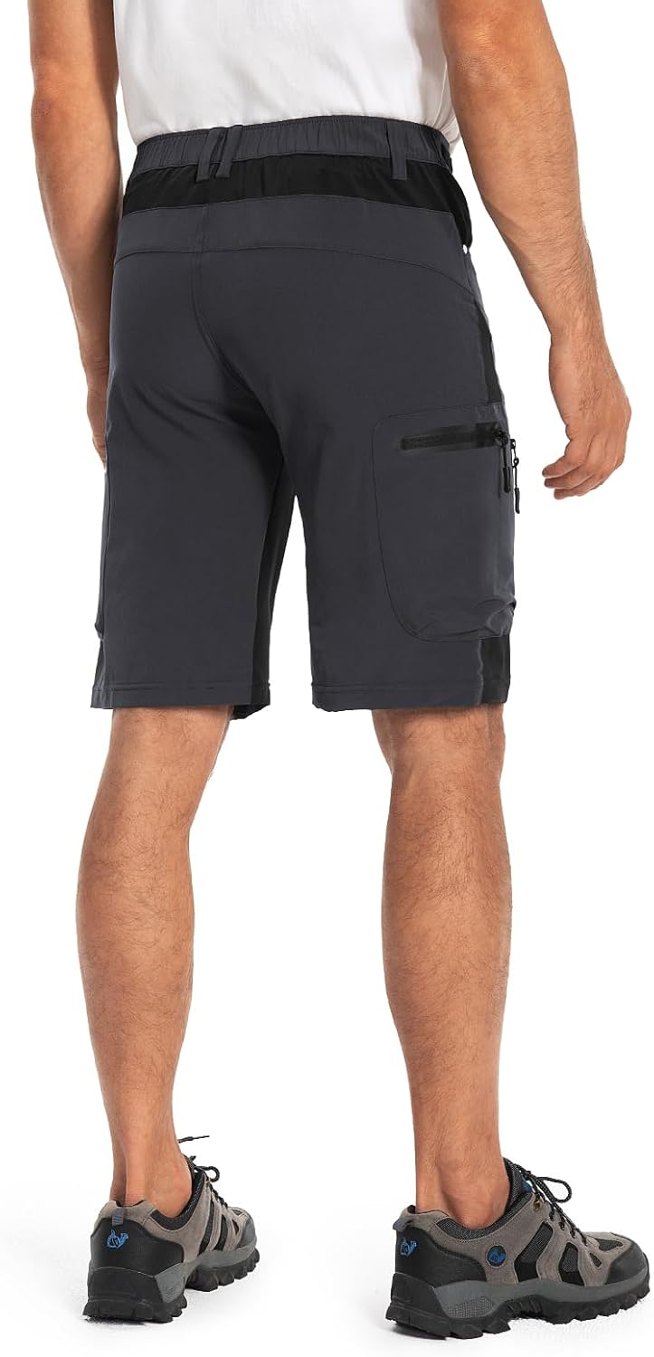 Hiauspor Kurze Hosen Herren, Leichte Wanderhose Atmungsaktiv Schnelltrocknen Cargo Bermuda Shorts El