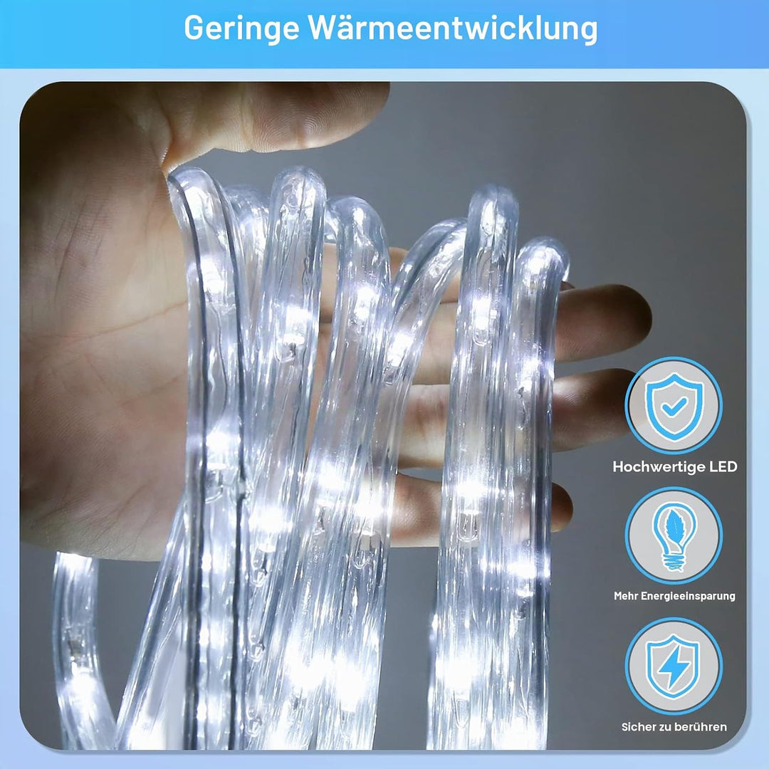Sonnewelt 10M LED Lichterschlauch Aussen, 240 LEDs Wasserfest LED Schlauch für Ausse, LED Lichtersch