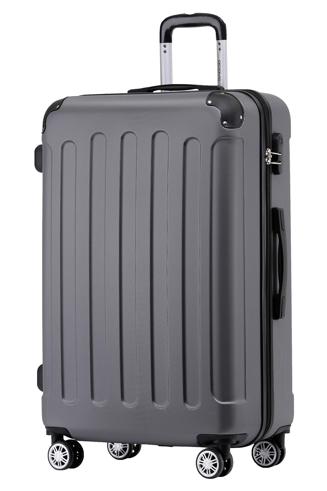 BEIBYE Zwillingsrollen Hardcase Reisekoffer Koffer Trolleys Hartschale in XL-L-M in 14 Farben (Busin