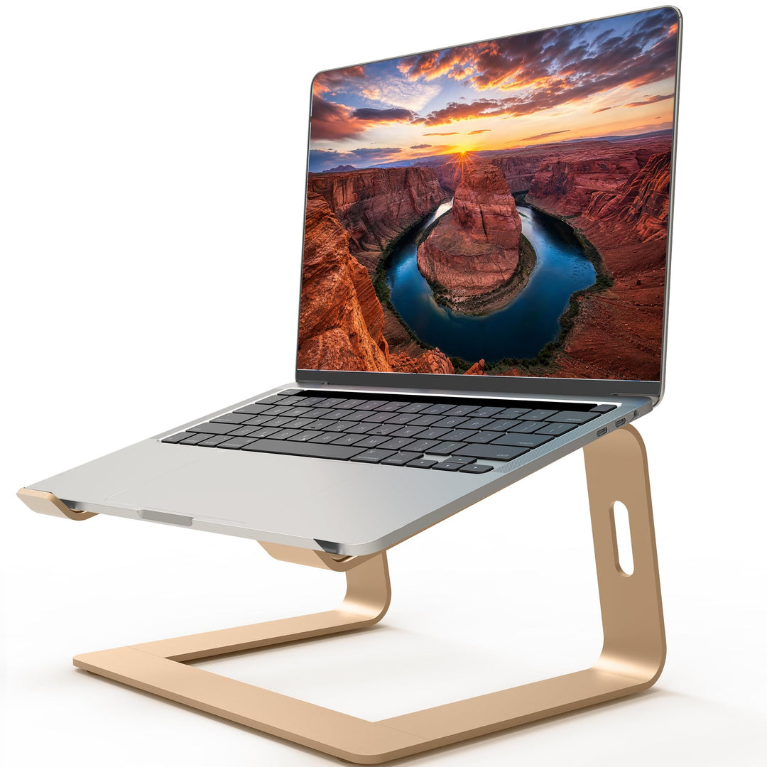 Orionstar Laptop Ständer, Ergonomischer Laptop Stand für Schreibtisch, Aluminium Laptop Halterung mi