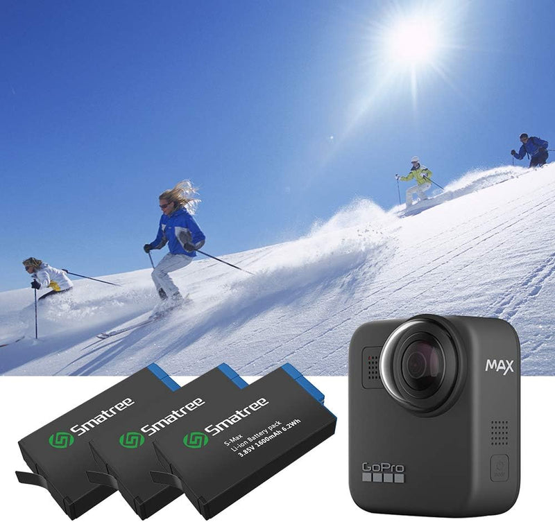 Smatree-Akku (3er-Pack) Mit 3-Kanal-Ladegerät für GoPro Hero Max…