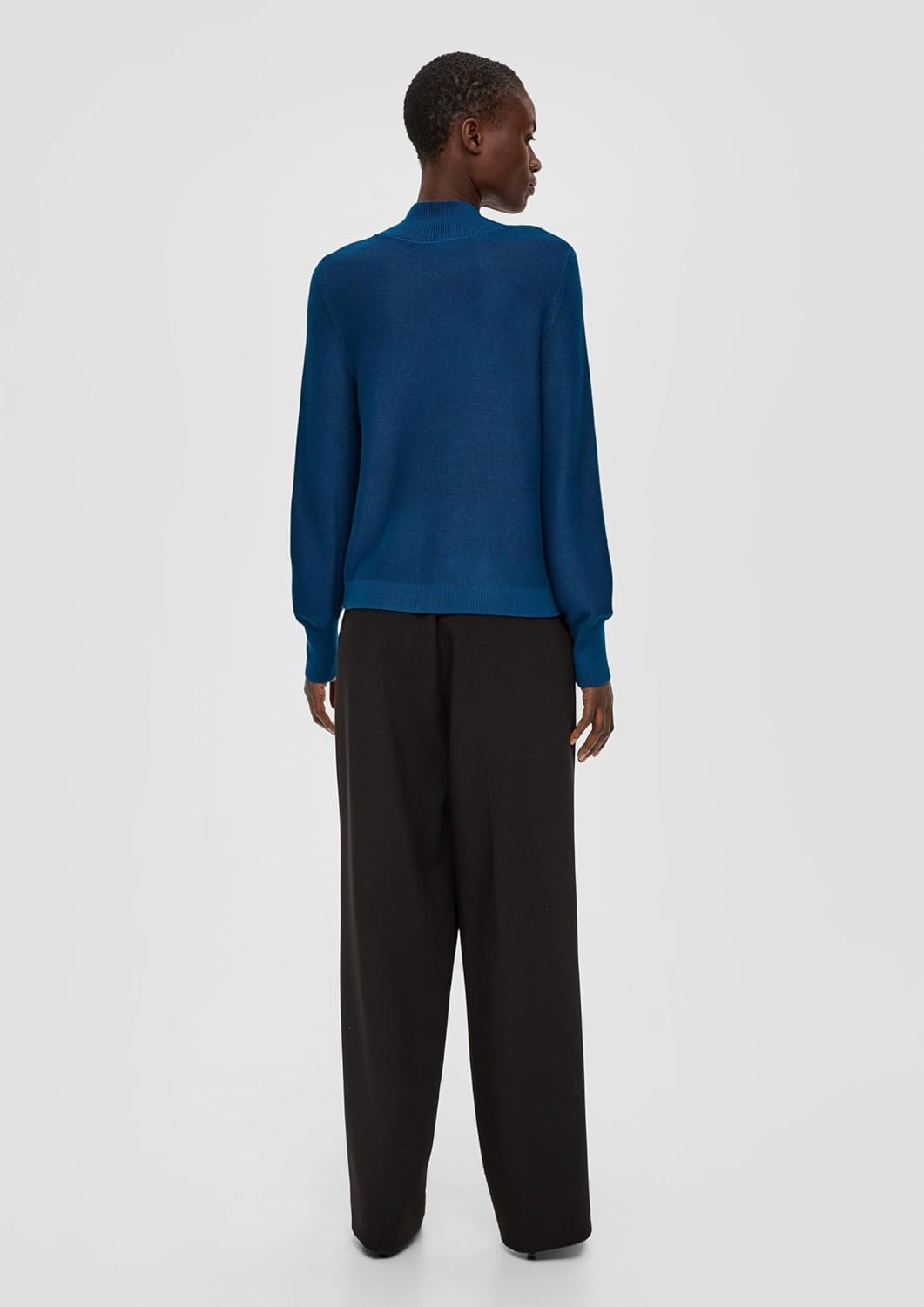 s.Oliver BLACK LABEL Damen Pullover Langarm, Blue Green