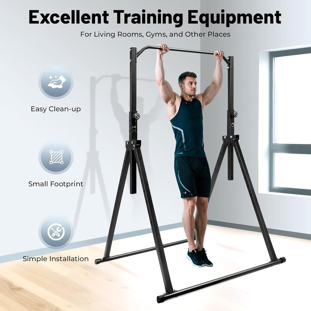 Faltbar Power Tower Klimmzugstange Freistehend Klimzugstange Höhenverstellbar Kraftstation für Zuhau