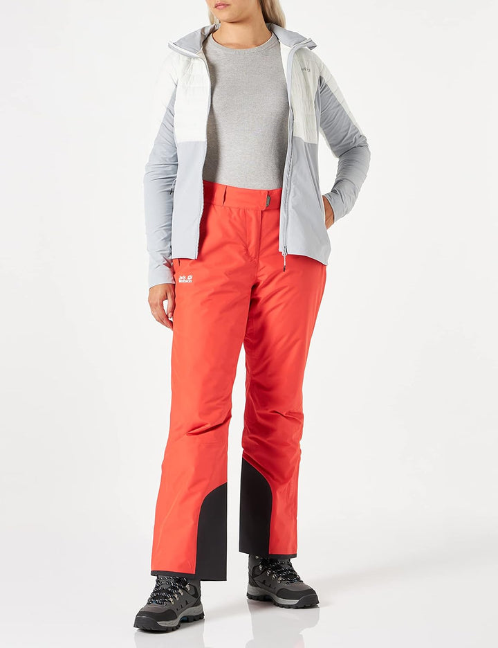 Jack Wolfskin Damen Powder Mountain Hose-1111851 Hose 42 Orange Coral, 42 Orange Coral