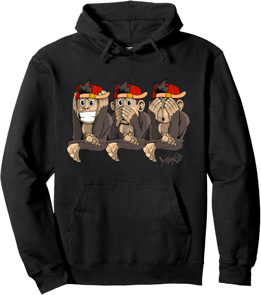 3 Affen - Nichts sehen, hören und sagen Pullover Hoodie
