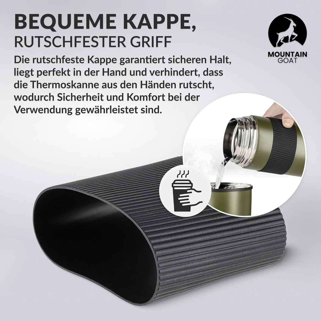 MOUNTAIN GOAT Thermobehälter für Essen 1L aus Edelstahl, Doppelwandig, Druckentlastungsventil, Isoli