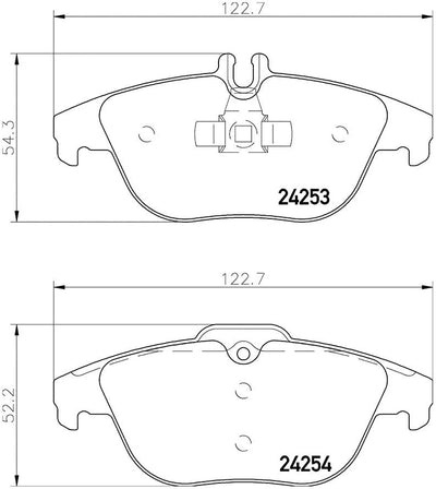 HELLA PAGID 8DB 355 012-741 Bremsbelagsatz - T1637 - Dicke/Stärke: 17.5mm - Bremssystem: Teves - für