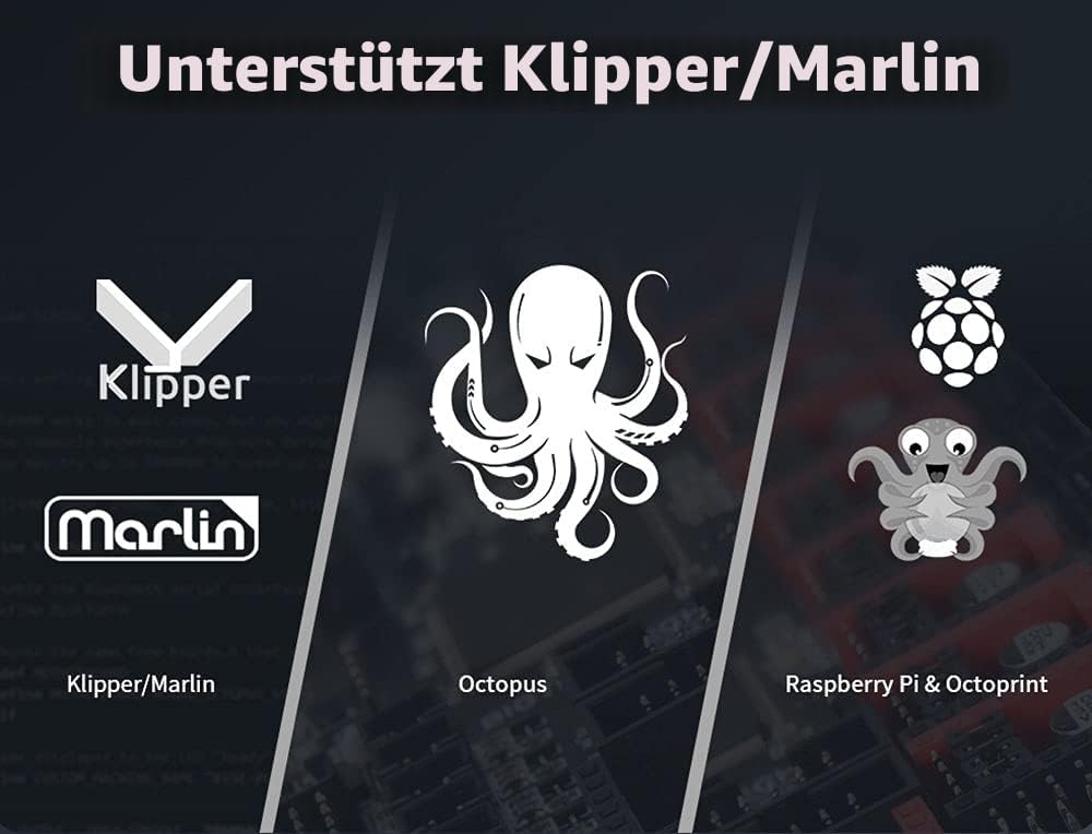 BIGTREETECH Octopus V1.1 Steuerplatine + PI TFT50 Touchscreen + 8 TMC2209 Treiber für 3D Drucker Upg