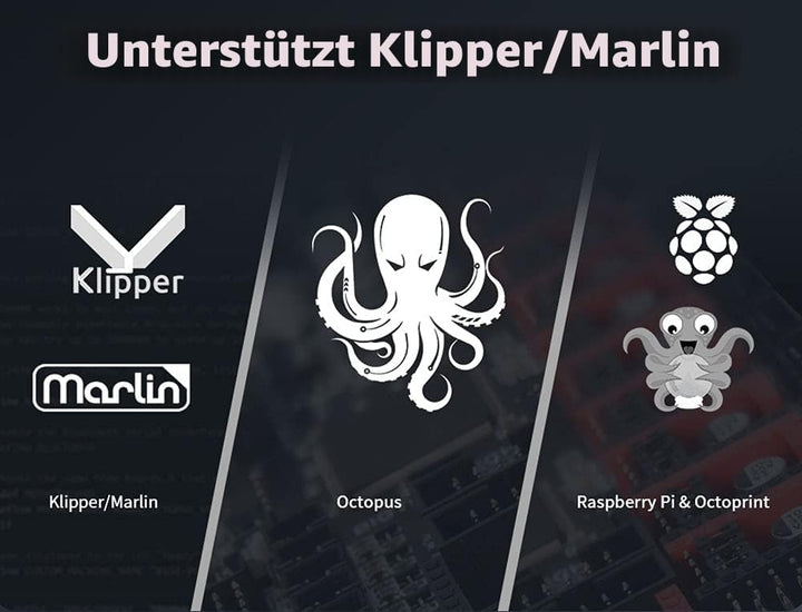 BIGTREETECH Octopus V1.1 Steuerplatine + PI TFT50 Touchscreen + 8 TMC2209 Treiber für 3D Drucker Upg