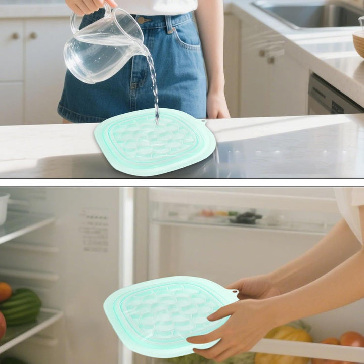 Face Bowl for Ice, 25.6x24x11.4cm Portable Foldable Silicone Facial Tub, Cold Water Skincare Tool fo