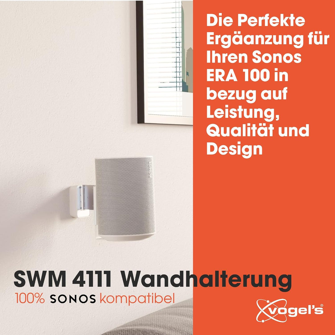 Vogel's SWM 4111 Wandhalterung | Exclusiv für Sonos ERA 100 Lautsprecher | Hochwertig und durchdacht