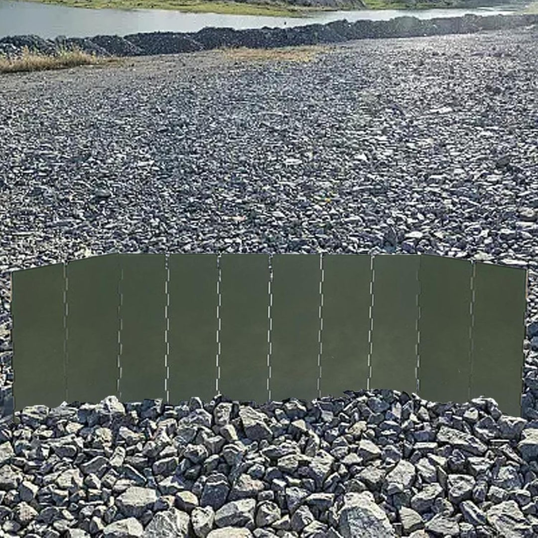 Windschutz für Campingkocher, faltbar, 10 Paneele, Metall-Windschutz, Camping-Zubehör mit Aufbewahru