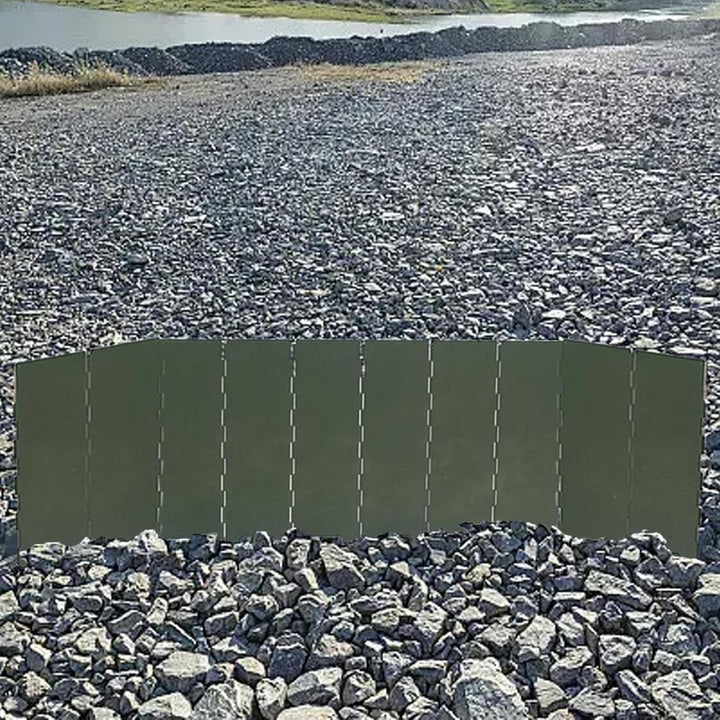 Windschutz für Campingkocher, faltbar, 10 Paneele, Metall-Windschutz, Camping-Zubehör mit Aufbewahru