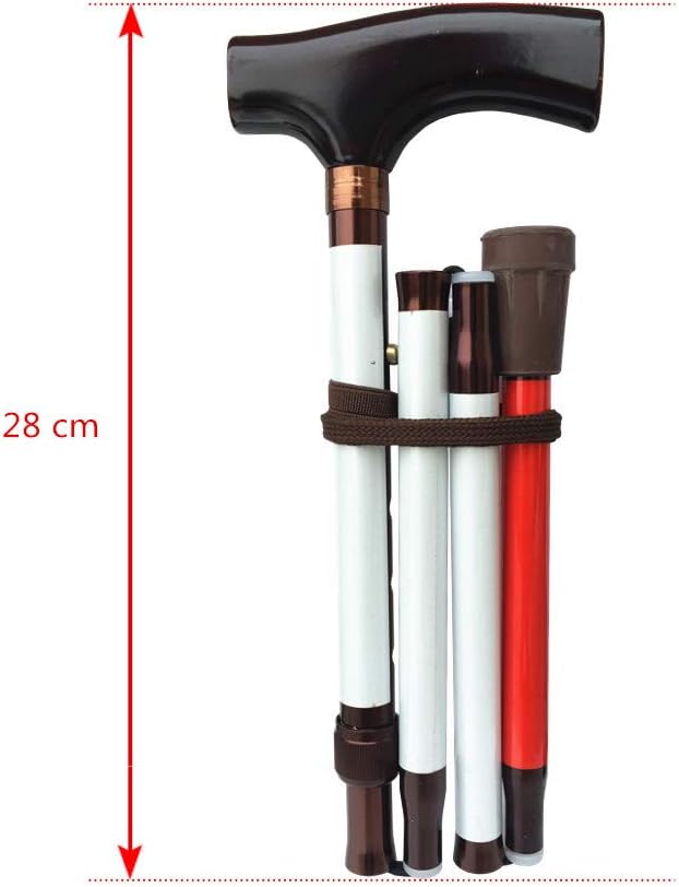 Blinden-Gehstock,weisse Stock - Faltbar - 80cm-90cm, 4-teilig