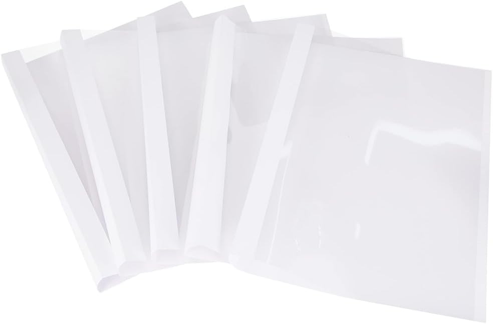 Fellowes Thermobindemappen Standard, 150 Mikron Vorderseite (PVC) / 200g/m² Rücken (glänzend), weiss