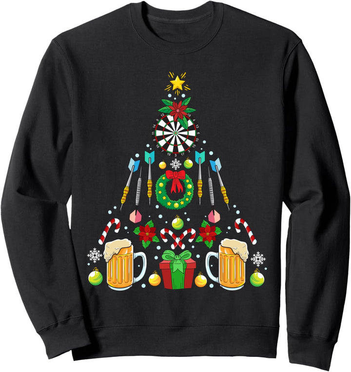 Lustiges Darts Weihnachten 180 Dartspieler Geschenk Sweatshirt