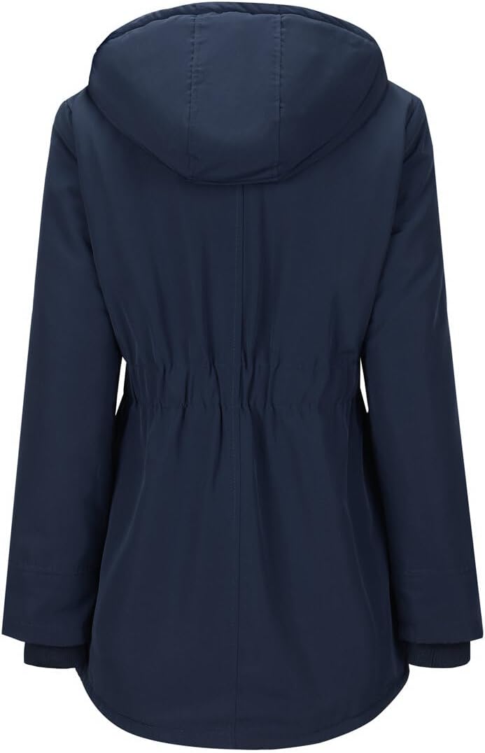 YYNUDA Damen Winterparka Dicker Warm Lang Wintermantel mit Fellkapuze Winter Jacke Outdoor Jacke für